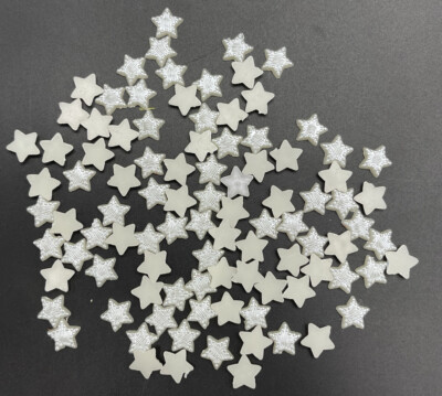 98 Pièces Étoiles Miniatures En Résine Ivoire 12mm - Décorations De Noël