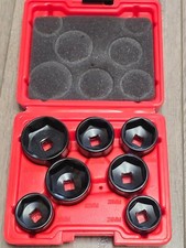 7pc 38 Dr Oil Filter Canister Socket Set 24 25 27 28 29 32 36mm Wcase
