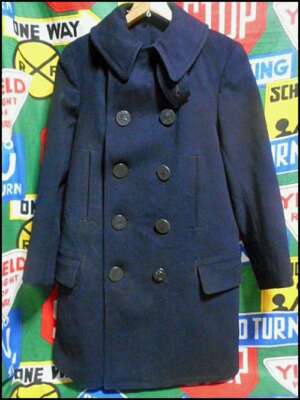 US Navy 1910s Vintage Melton Wool Pea Coat 13 Star Button US Navy 1910s Vintage Melton Wool Pea Coat 13 Star Button