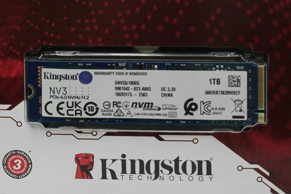 Kingston NV3 SNV3S/1000G | 1TB | M.2 2280 NVMe | PCIe 4.0 | 6000 / 4000 MB/s - Bild 2 von 3