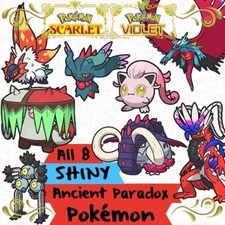 All 8 Shiny Ancient Paradox Pok�mon 6IV Bundle Past Pokemon Scarlet Violet SV