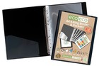 A4 slim ring binder + 12 Plastic punched pockets Quality BLACK Folder eco-eco