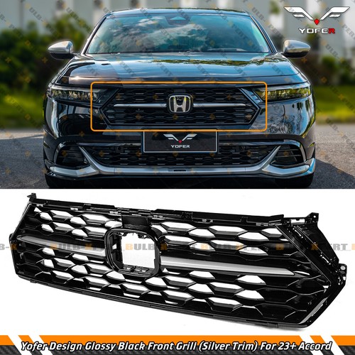 FRONT BUMPER UPPER Grille Mesh Grill For Honda Accord 2 Door Coupe 2008 - Foto 3