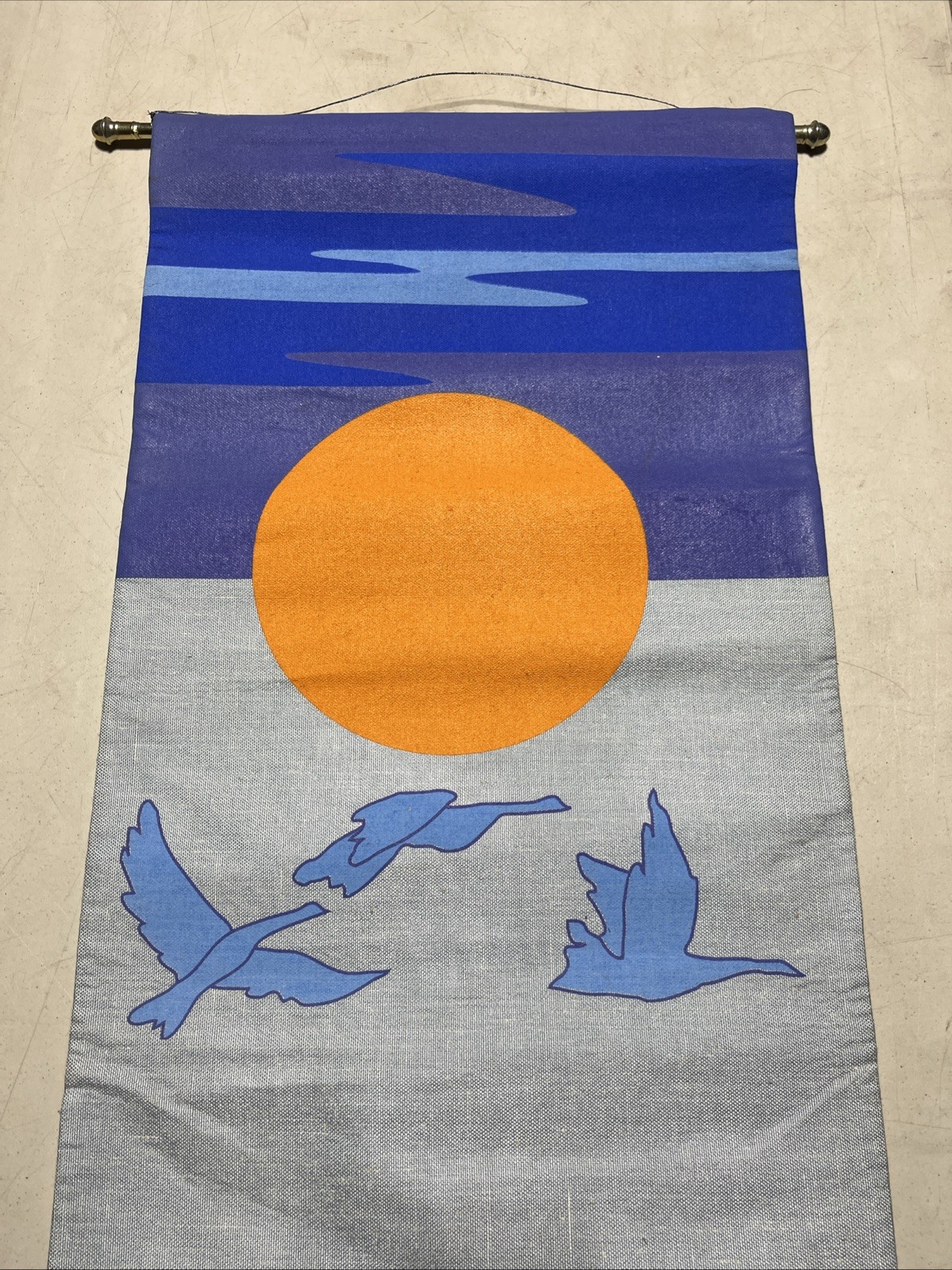 BEAUTIFUL RARE CHURCH GO IN PEACE ALTAR BANNER BY SLABBINCK OF BELGIUM 1997