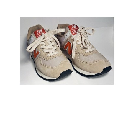 New Balance Damen 574 Schuh Beige Wildleder Low-Top Atmungsaktiv Sneaker EU 38,5