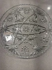 Vintage Anchor Hocking Round Crystal Glass 13 1/2” Serving Platter Prescut Plate