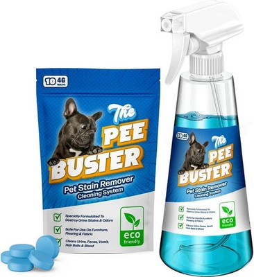 The Pee Buster Pet Stain Remover - Cleaning Spray for Dog and Cat Urine with 5 C