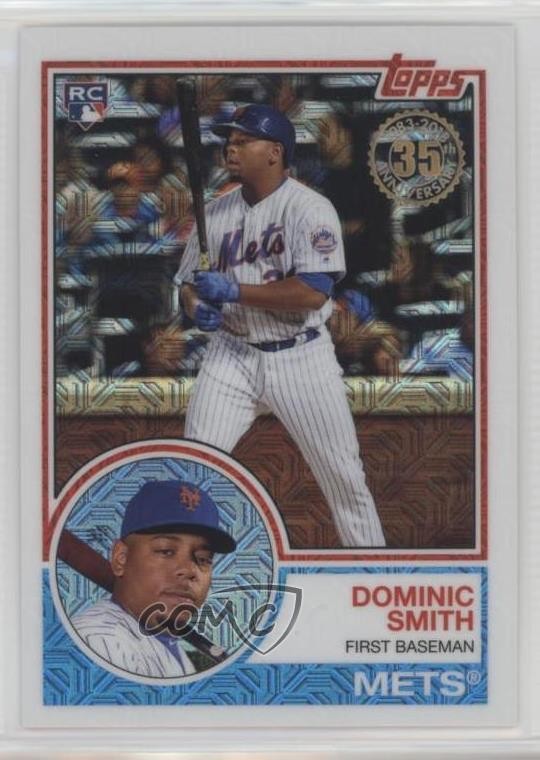 2018 Topps Silver Pack 1983 Topps Design Chrome Series 1 Dominic Smith #36 x1g