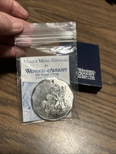 Wendell August Forge Christmas Ornament 1997 Angel with Sheep In Original Box