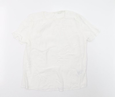 Weißes Basic-Damen-T-Shirt Größe 8 von H&M