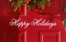Happy Holidays Christmas Xmas Seasonal Decor Vinyl Wall Sticker Decal 5"-11"w