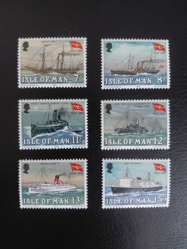 Isle of Man Stamps(150th Anniversary of Steam Packet Company),MNH,OG