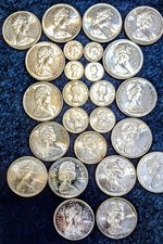 1967 Canadian Centennial $17 Silver Elizabeth II, 1 Half, 4 Quarters & 4 Dimes