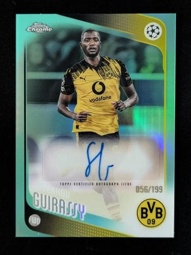 2025-26 Topps Chrome SERHOU GUIRASSY 56/199 Auto Aqua Refractor #CA-GU