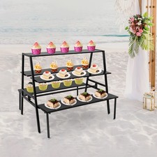 3 Tier Heavy Duty Metal Retail Display Stand Double Side Shoe Handbag Table Rack