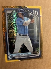 Colton Ledbetter #’d 6/50 Rays 2024 Bowman Chrome Gold Shimmer