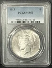 1923 ** Peace Silver $1 Dollar ** PCGS MS 63 **
