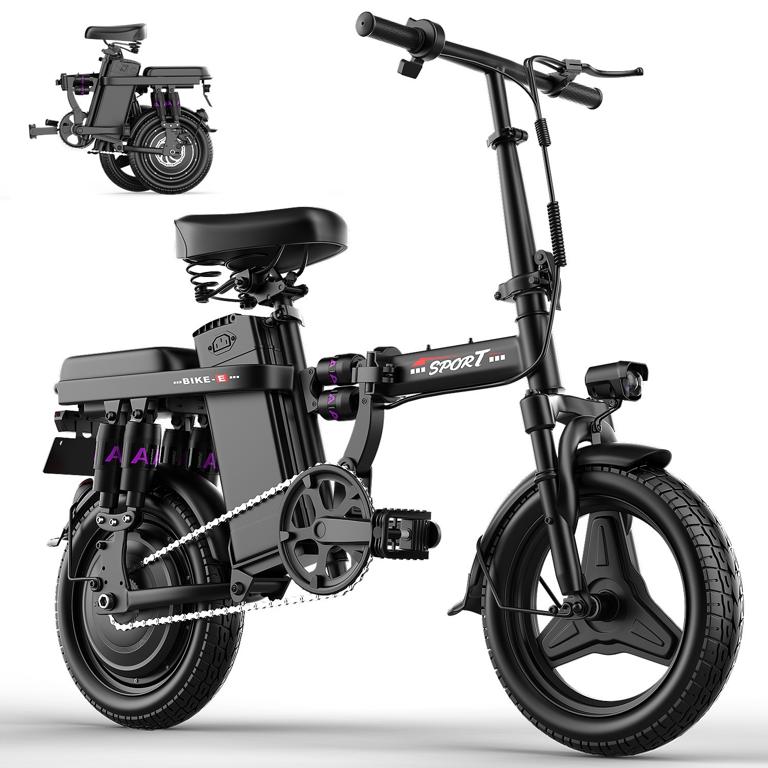 Folding Electric Bike for Adults and Teens 1500 W Motor 25 M