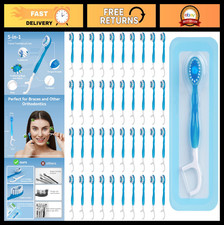 40 Count Mini Travel Toothbrushes - Pre-Pasted, Floss, Pick Scraper, Coolmint
