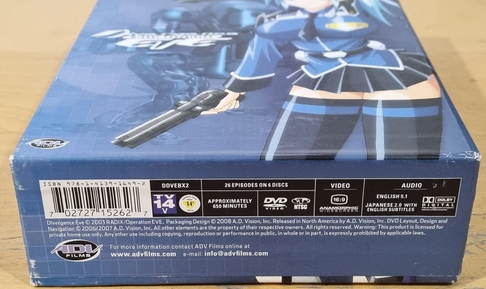 Divergence Eve Seraphim Collection Misaki Chronicles Vol 1-6 DVD Box Set NTSC R1 - Image 4 of 4