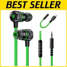 Stereo Bass Wired Gaming Earphones with Mic  Volume Control