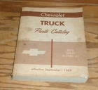 Original 1970 Chevrolet Truck Series 10 thru 60 Parts & Illustrations Catalog