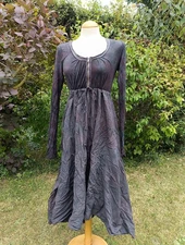 Italian Made Unbranded Tiedyed Womens Silk/Cotton Gathered Dress