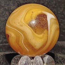 M.F. Christensen Slag Marble. or Akro Handgatherd 1.21" Mint. HTF- Wow Factor