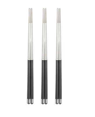 3 Paar Chinesische Essstäbchen Set Edelstahl Sushi Stäbchen edle Chopsticks Neu - Bild 1 von 4