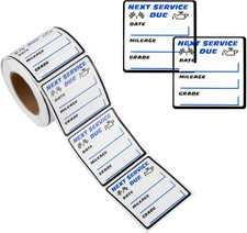 300PCS Car Oil Change Stickers for Windshield - Next Service Due Sticker,2"X2" R
