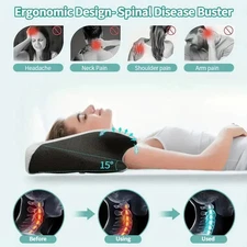 Cervical Memory Foam Pillow for Neck Pain Relief Ergonomic Neck Support USA