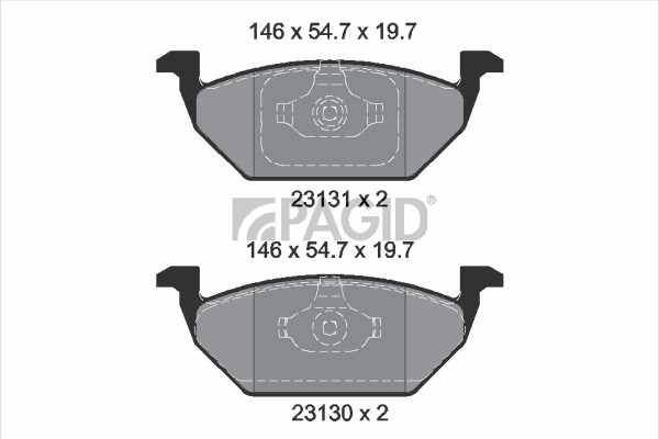 Bremsbelagsatz BremsklöTze FüR VW UP 121 122 BL1 BL2 Polo 6R 6C AW1 BZ1-image