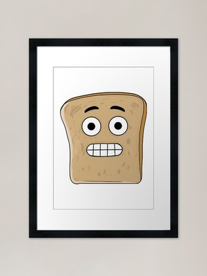 Spanntes Brot gerahmter Kunstdruck gerahmt Wandbild Poster Leinwanddruck Bild