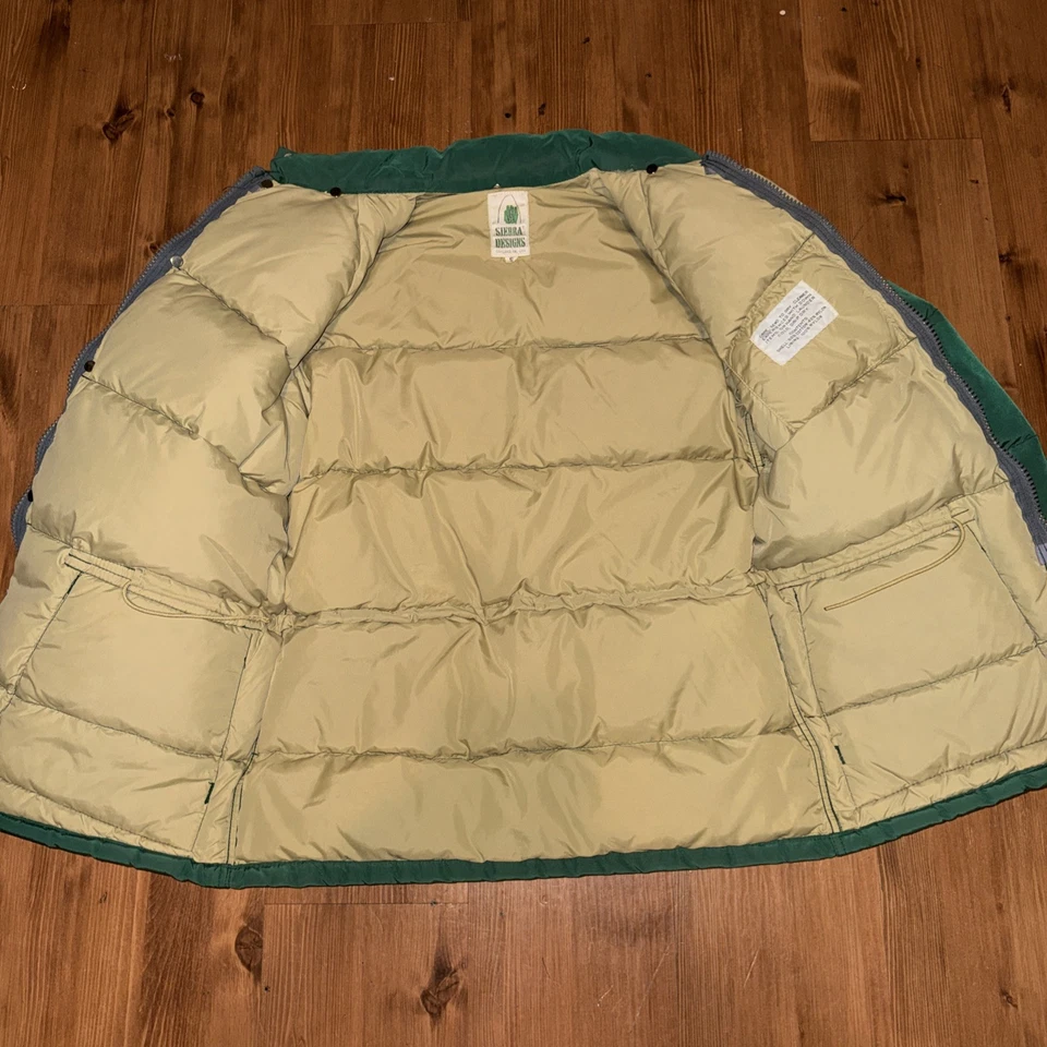 Vintage 70s Sierra Designs Puffer Expedition Outdoor Jacket Green Size Small - Image 3 of 4