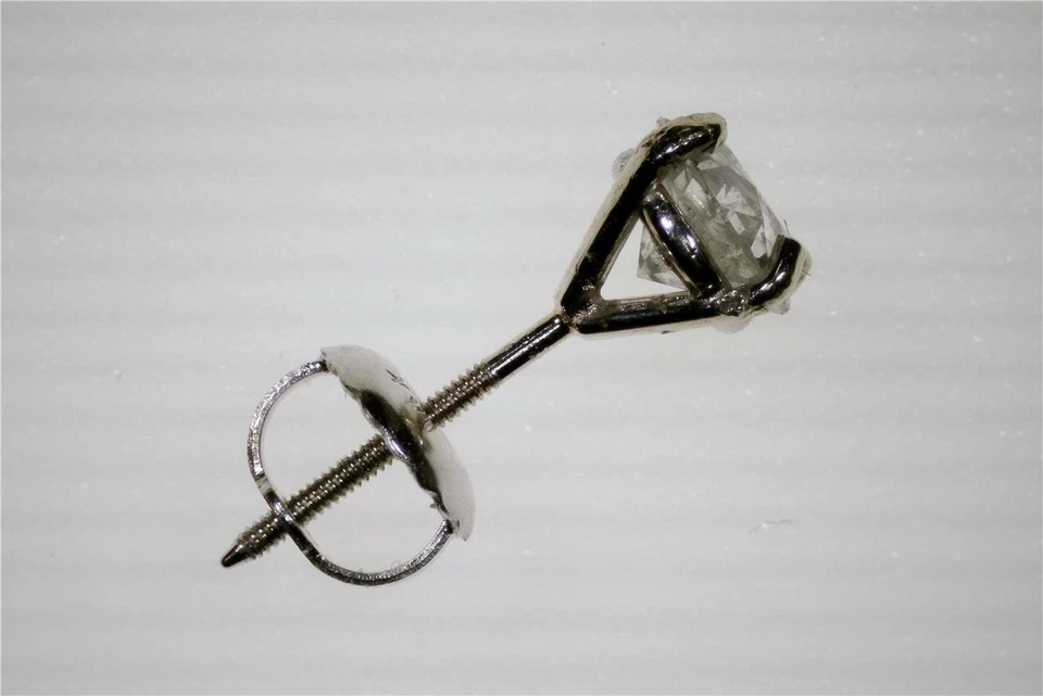 НОВЫЙ .48 КАРАТ GIA CERT. ПЛАТИНОВЫЙ КРУГЛЫЙ НАТУРАЛЬНЫЙ БРИЛЛИАНТ ОДИН СЕРЬГИ - Изображение 3 из 3