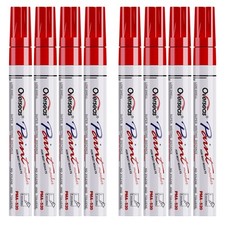 Overseas Paint Pens Markers - Red Permanent 1 Count Pack of 8 ,