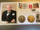 GB STAMPS BENHAM COIN FIRST DAY COVER 1965 CHURCHILL CROWN & MEDALLION