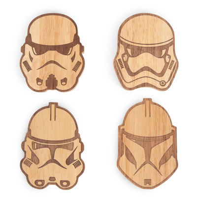 Bottle Openers, Wood Coasters, Set of 4, 3.5 x 5 x 4, Star Wars Stormtrooper ...