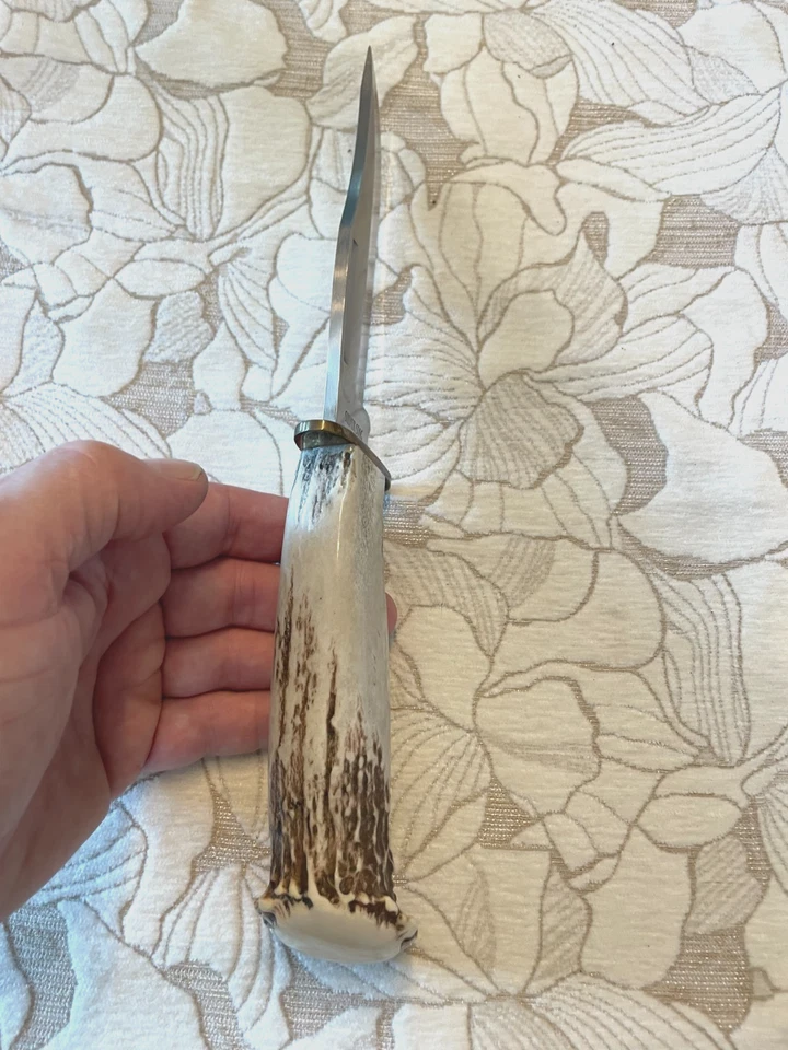 Cuchillo Ciervo Plata 12' Largo con Funda - Cuchillo de Caza (Nuevo) Excelente Estado Foto 4 de 4