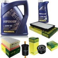 MANN-FILTER Inspektionspaket Mannol 6L Defender 10W-40 FüR Opel Vivaro Combi