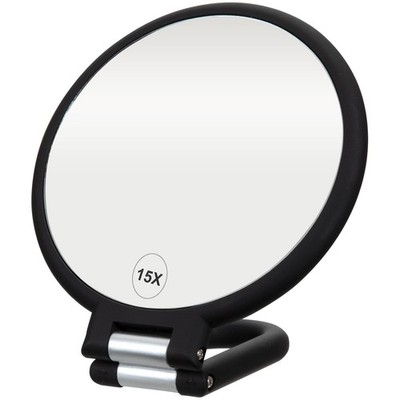 1X/15X Magnifying Handheld Mirror Double Sided Folding Vanity Makeup Mirror