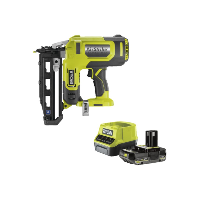 Cloueur à air comprimé RYOBI 18V One+ R16GN18-0 avec tir précis sans tuyau