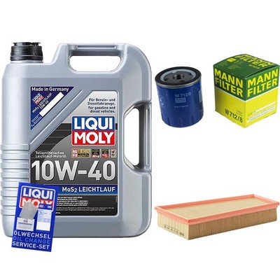 INSPEKTIONSKIT FILTER LIQUI MOLY ÖL 5L 10W-40 für Peugeot 306 Break 7E N3 N5