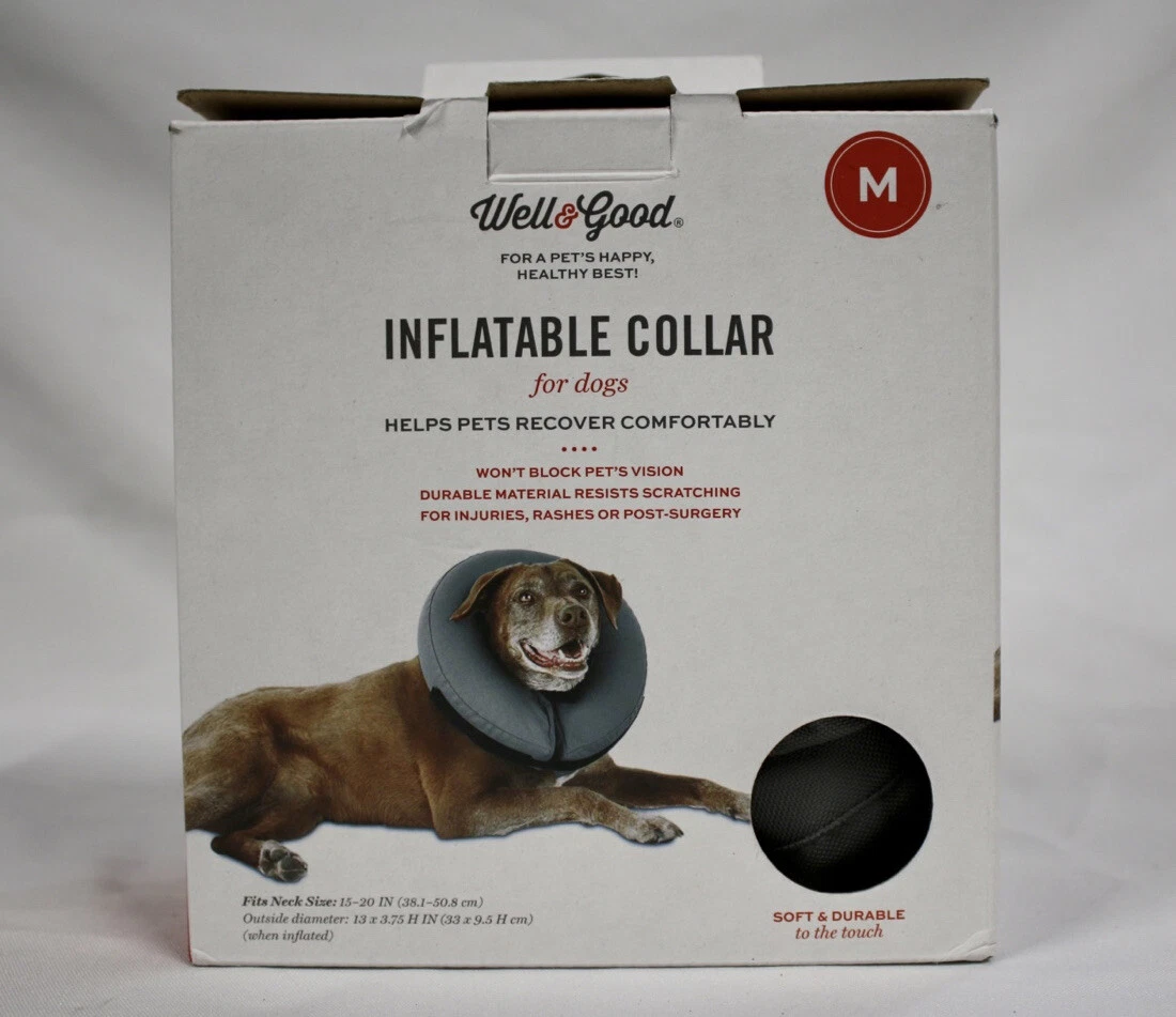 Well & Good Inflatable Collar for Dogs Helps Pets Recover Comfortably Size M