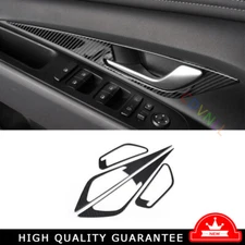 Inner Door Handle Bowl Frame Trim For Hyundai Elantra 21-2022 Steel Carbon Fiber