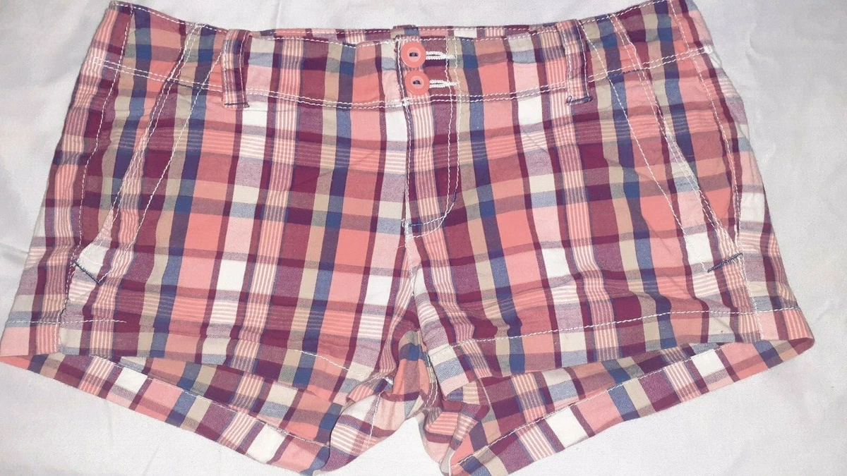 Shorts Casual Aeropostale Femme - Taille 9/10 - Imprimé Plaid - Occasion Très Bon état