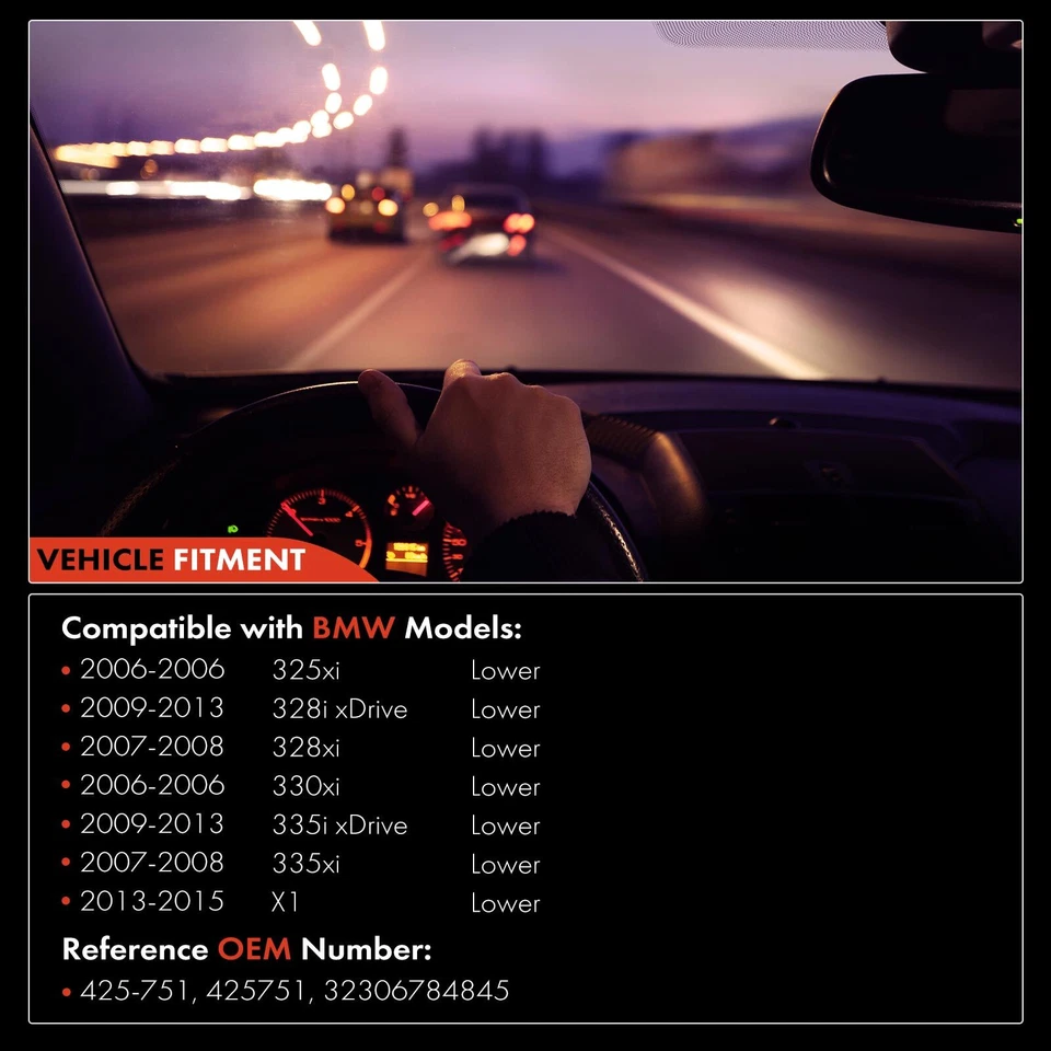 Eje de dirección inferior para BMW 325xi 328i xDrive 328xi 330xi 335i xDrive 335xi X1 Foto 3 de 4