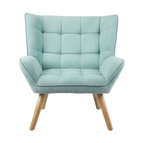 Oikiture 2x Armchair Accent Chairs Sofa Lounge Fabric Upholstered Tub Blue - Picture 5 of 10