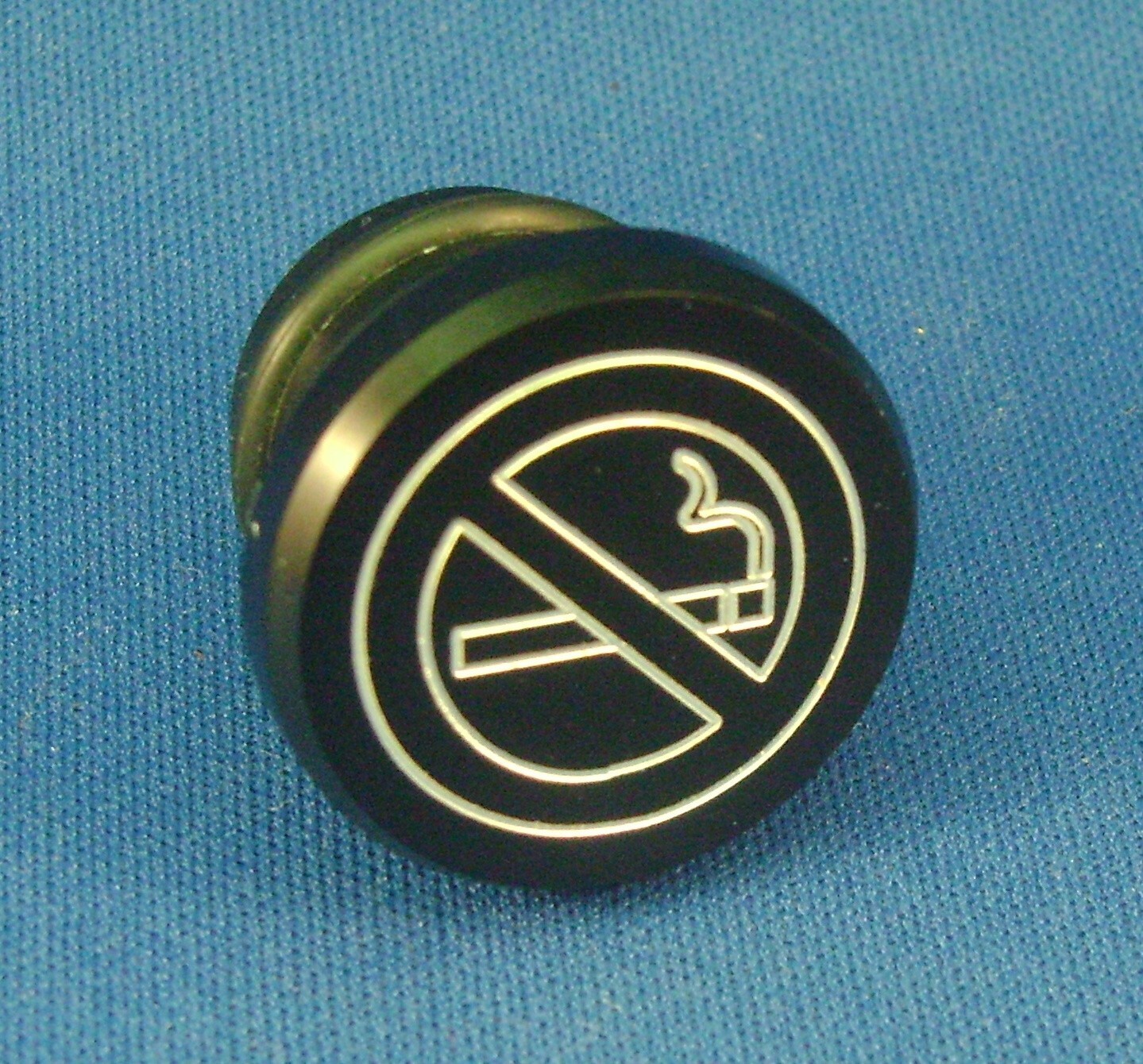 Billet Aluminum Lighter Plug NO SMOKING Black