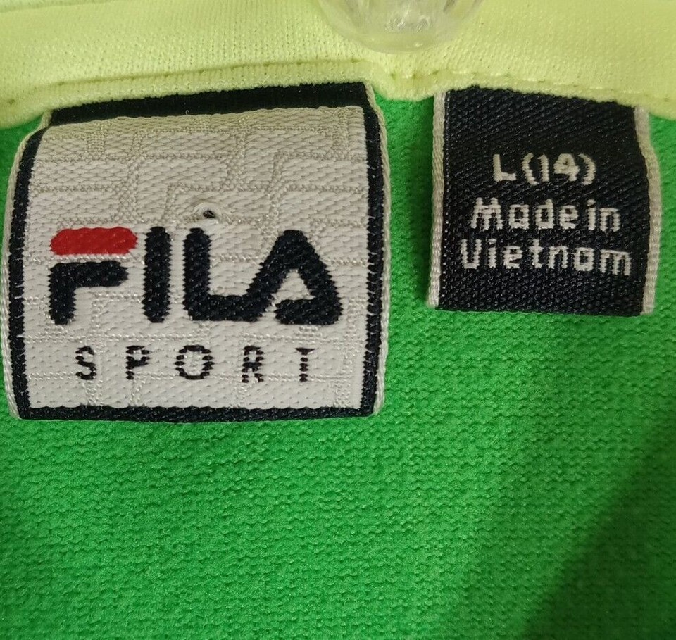 Fila Girls Large L (14) Green 1/4 Zip Sweatshirt Green eBay